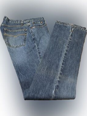 E115 Cruel Girl Women’s Medium Blue Straight-Leg Jeans, Size 9XLong